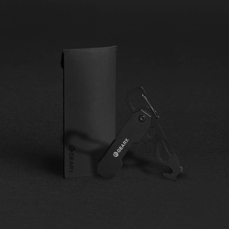 Gear X skládací EDC nářadí s karabinou, černá Gear X skládací EDC nářadí s karabinou, černá