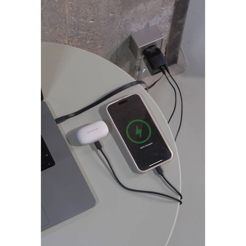 Urban Vitamin Mendocino 65W GaN nabíječka s nabíjecím kabelem, černá Urban Vitamin Mendocino 65W GaN nabíječka s nabíjecím kabelem, černá