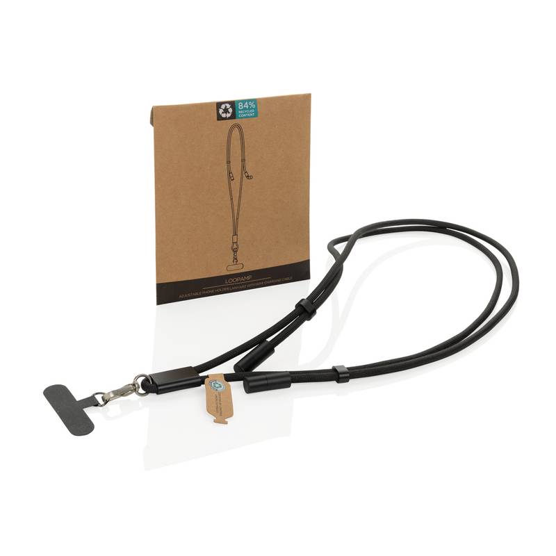 LoopAmp nastaviteľný telefónny kábel 60 W RCS, čierna LoopAmp nastaviteľný telefónny kábel 60 W RCS, čierna