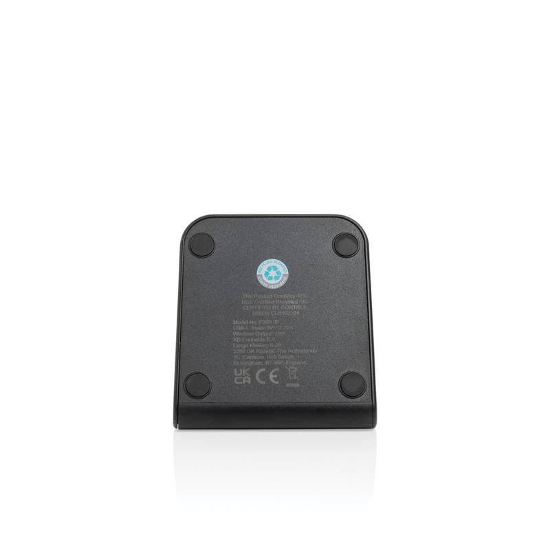 VoltPerch bezdrátová magn. nabíječka 15W z rec. RCS plastu, černá VoltPerch bezdrátová magn. nabíječka 15W z rec. RCS plastu, černá