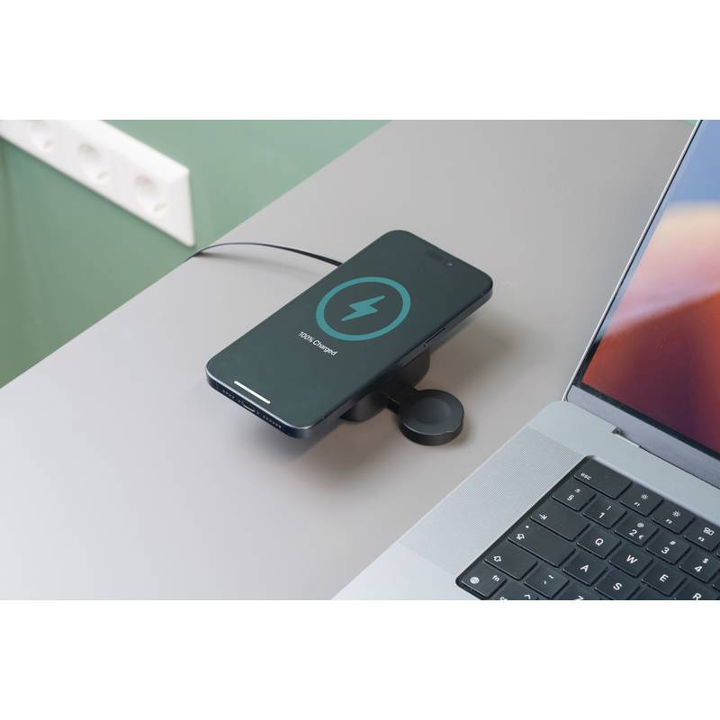 Urban Vitamin Goleta 2v1 15W magnetická bezdrôtová nabíjačka, čierna Urban Vitamin Goleta 2v1 15W magnetická bezdrôtová nabíjačka, čierna