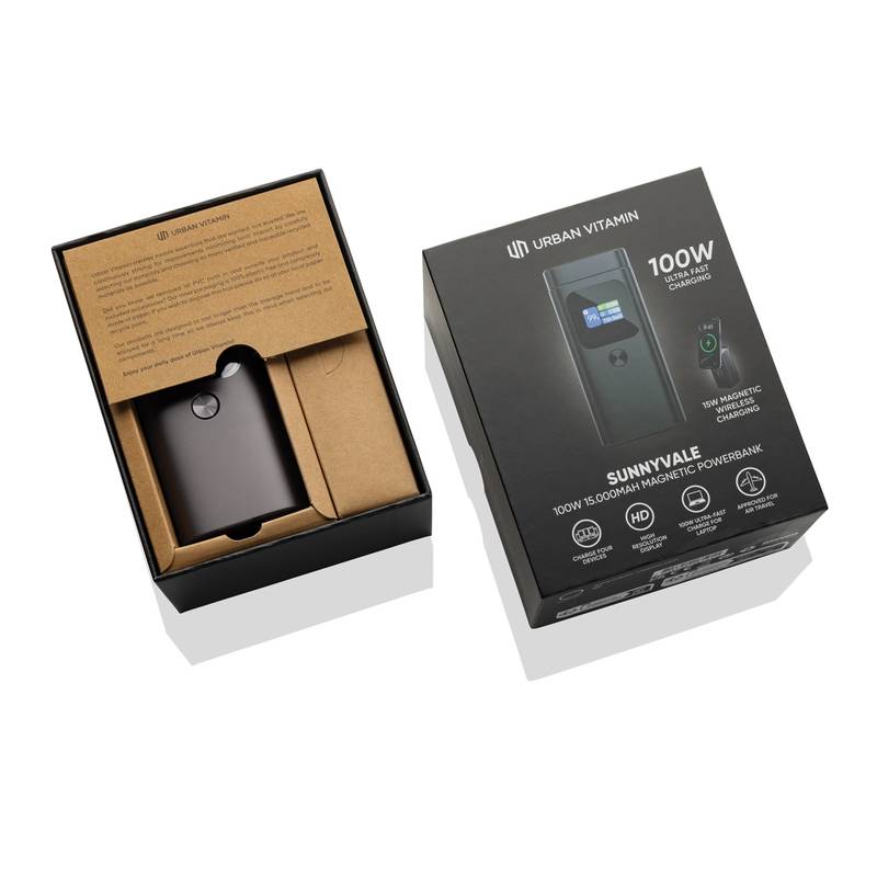 Urban Vitamin Sunnyvale 100W 15 000 mAh magn. powerbanka, sivá Urban Vitamin Sunnyvale 100W 15 000 mAh magn. powerbanka, sivá