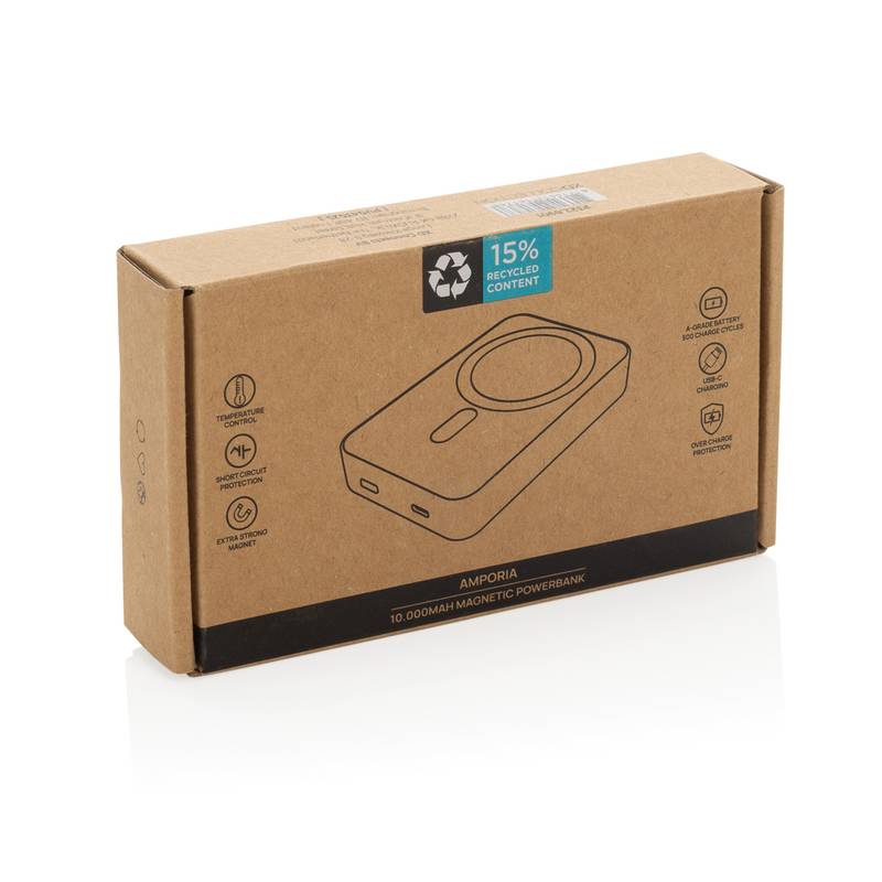 Amporia 10000mAh RCS magnetická powerbanka, černá Amporia 10000mAh RCS magnetická powerbanka, černá