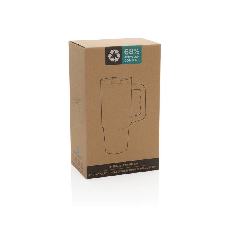 Embrace neprotékající tumbler z recykl. nerez. oceli 900ml, černá Embrace neprotékající tumbler z recykl. nerez. oceli 900ml, černá