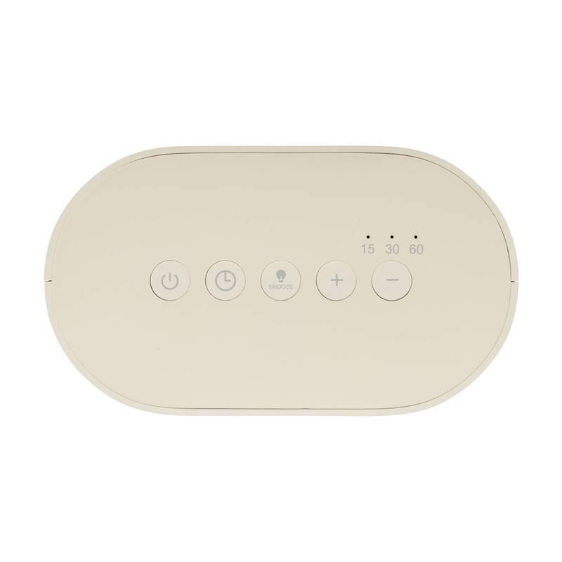 LumaRise RCS budík s bílým šumem z recyklovaného plastu, hnědá béžová LumaRise RCS budík s bílým šumem z recyklovaného plastu, hnědá béžová