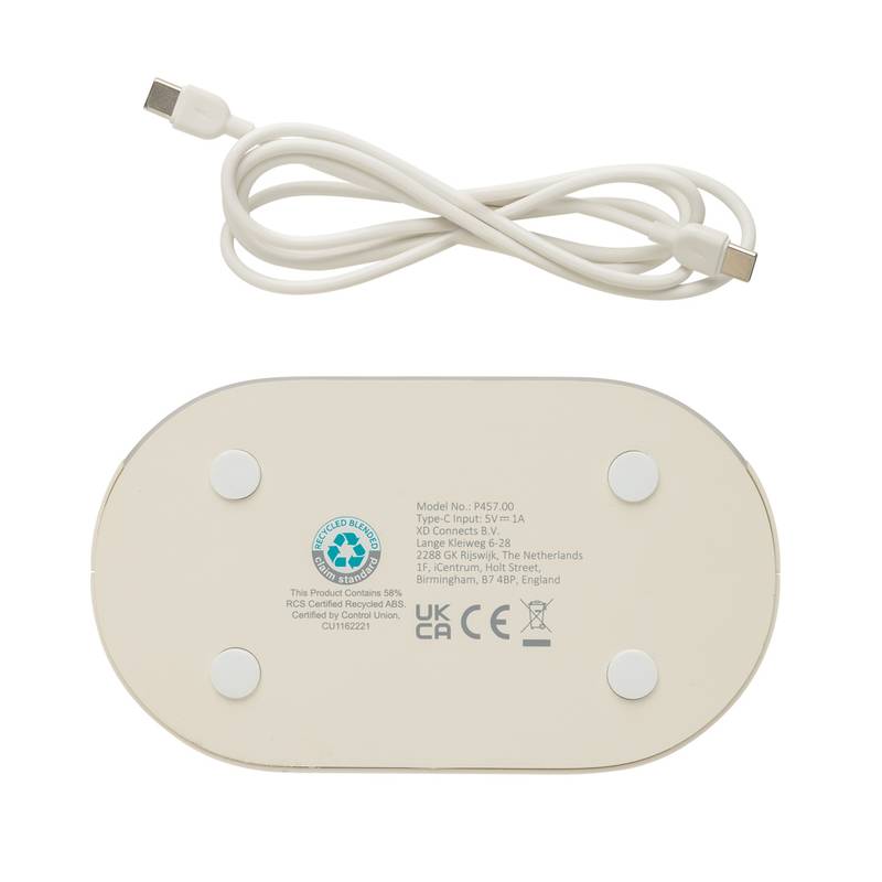 LumaRise RCS budík s bílým šumem z recyklovaného plastu, hnědá béžová LumaRise RCS budík s bílým šumem z recyklovaného plastu, hnědá béžová