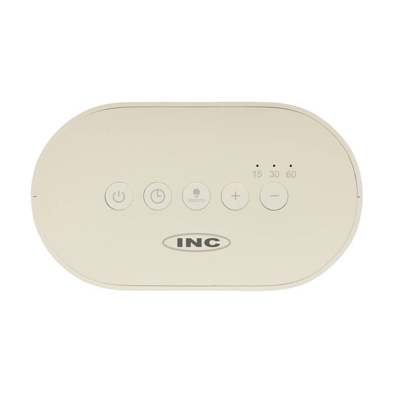 LumaRise RCS budík s bílým šumem z recyklovaného plastu, hnědá béžová LumaRise RCS budík s bílým šumem z recyklovaného plastu, hnědá béžová