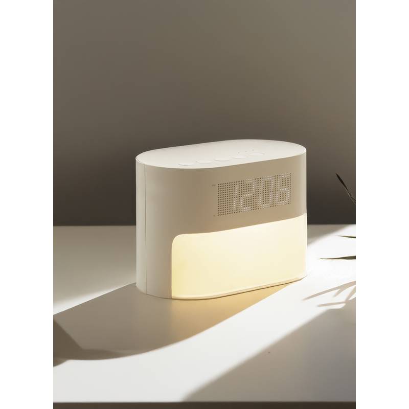 LumaRise RCS budík s bílým šumem z recyklovaného plastu, hnědá béžová LumaRise RCS budík s bílým šumem z recyklovaného plastu, hnědá béžová