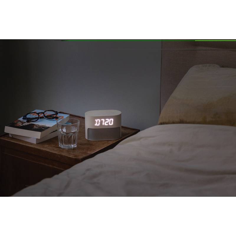 LumaRise RCS budík s bílým šumem z recyklovaného plastu, hnědá béžová LumaRise RCS budík s bílým šumem z recyklovaného plastu, hnědá béžová