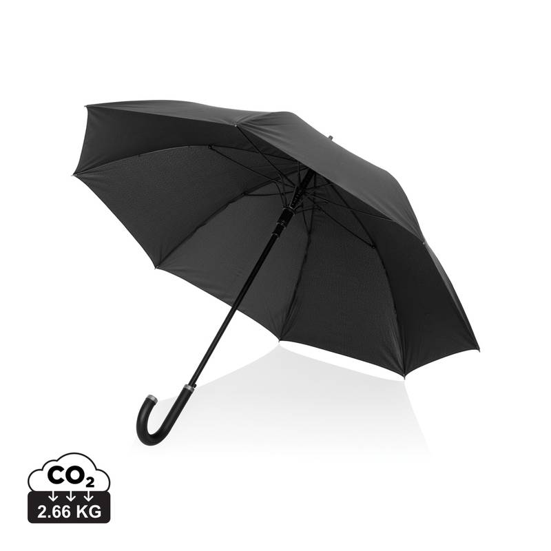 Swiss Peak Vero deštník AWARE™ RPET 25” s luxusní rukojetí, černá Swiss Peak Vero deštník AWARE™ RPET 25” s luxusní rukojetí, černá