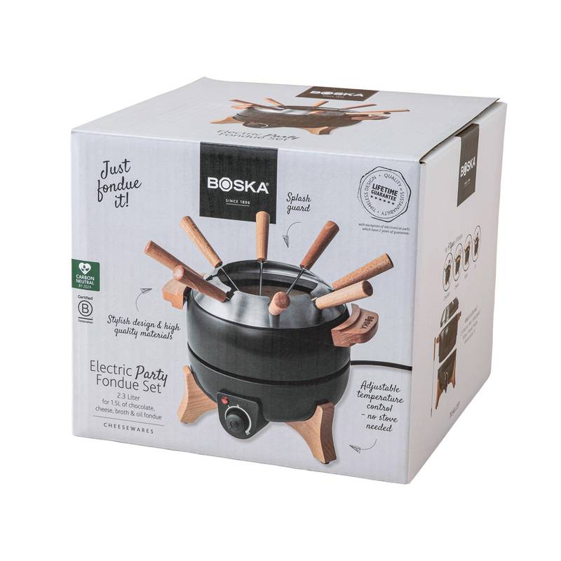 BOSKA elektrická souprava na fondue Party - 2,3 l (EU Typ F), černá BOSKA elektrická souprava na fondue Party - 2,3 l (EU Typ F), černá