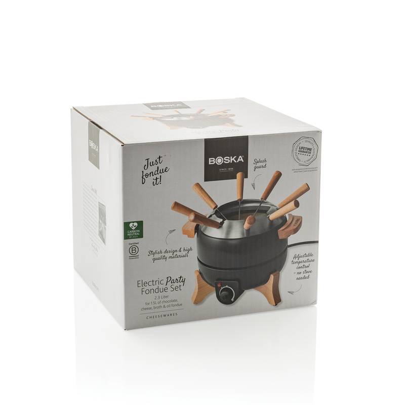 BOSKA elektrická souprava na fondue Party - 2,3 l (EU Typ F), černá BOSKA elektrická souprava na fondue Party - 2,3 l (EU Typ F), černá