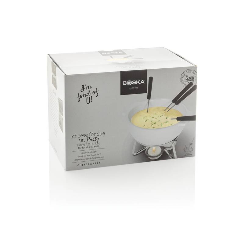 BOSKA souprava na sýrové fondue Party – 750 ml, bílá BOSKA souprava na sýrové fondue Party – 750 ml, bílá