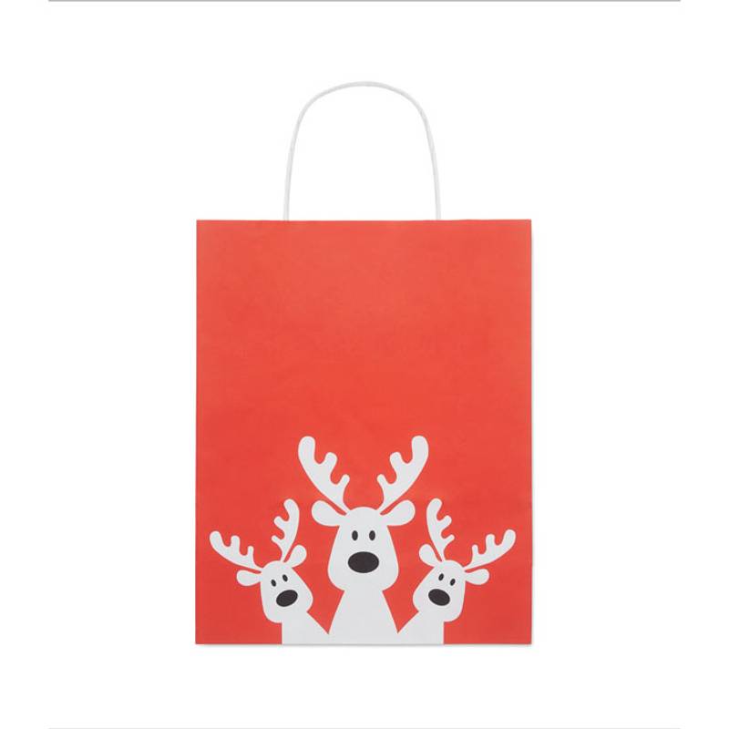 Darčeková papierová taška malá, červená Darčeková papierová taška malá, červená