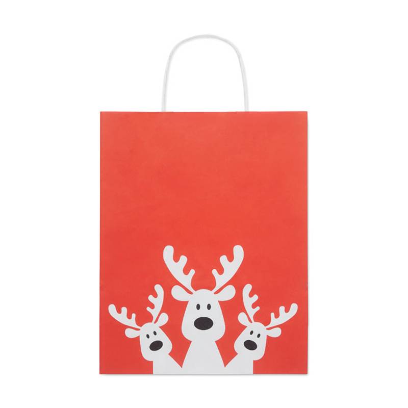 Dárková papírová taška střední, červená Dárková papírová taška střední, červená