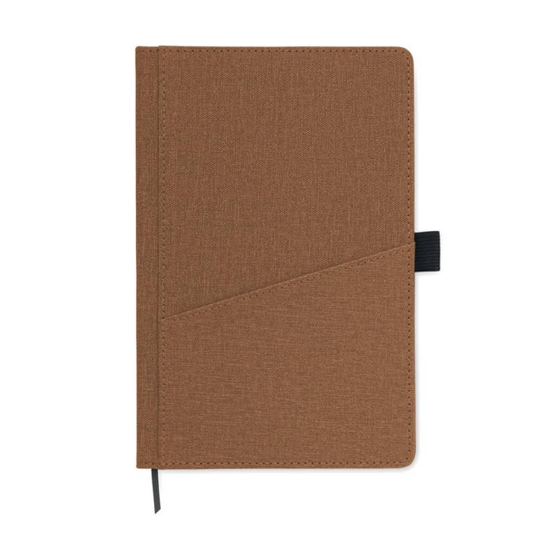 Zápisník A5 s kapsou, hnědá Zápisník A5 s kapsou, hnědá