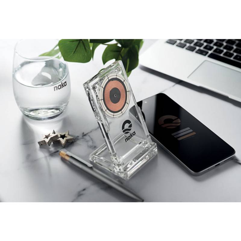 Bezdrátová čirá 15W nabíječka, transparentní Bezdrátová čirá 15W nabíječka, transparentní