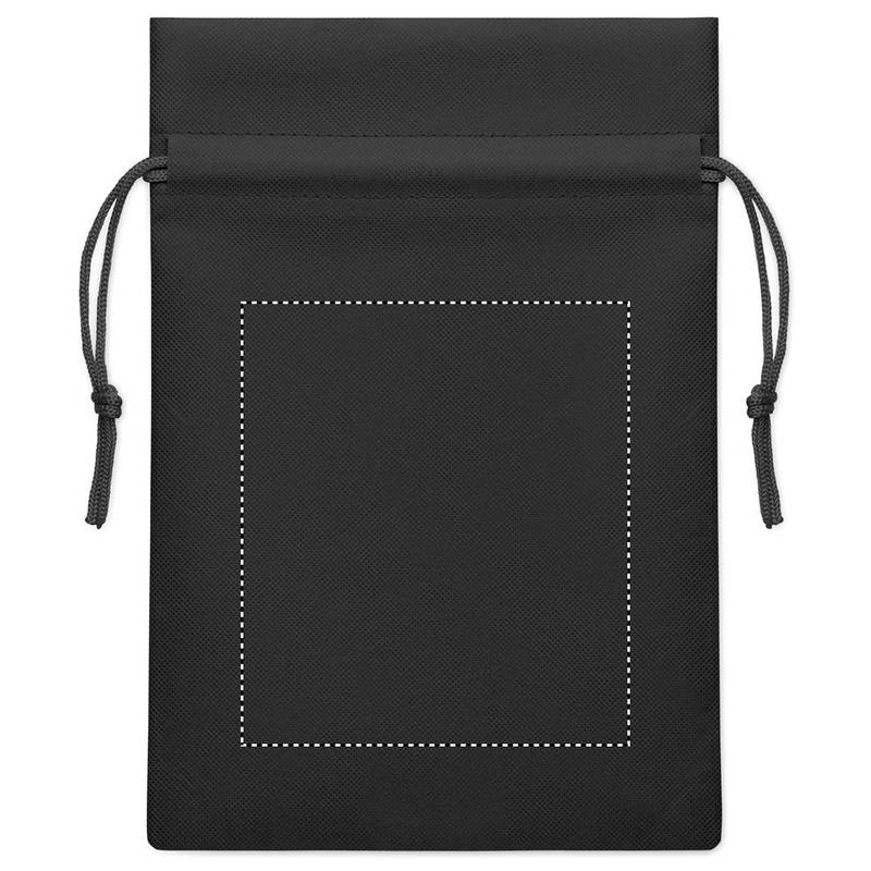 Malá dárková taška z RPET, černá Malá dárková taška z RPET, černá