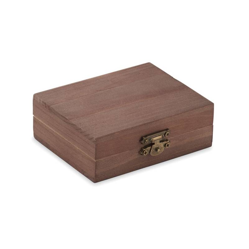 Devět kostek v krabičce, hnědá Wood Devět kostek v krabičce, hnědá Wood