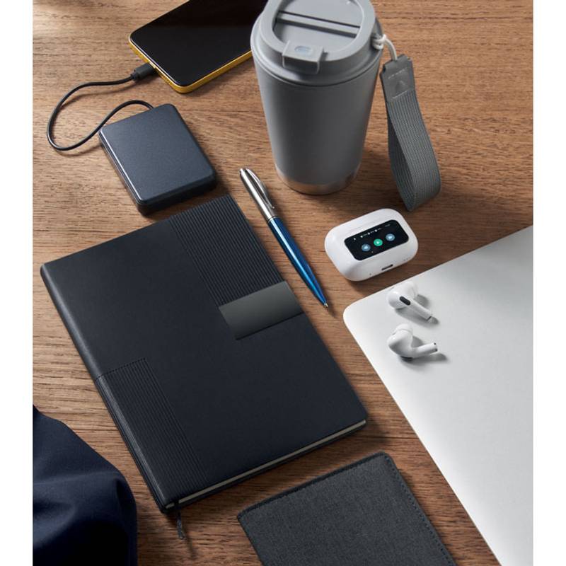 Zápisník A5 z měkkého PU, černá Zápisník A5 z měkkého PU, černá