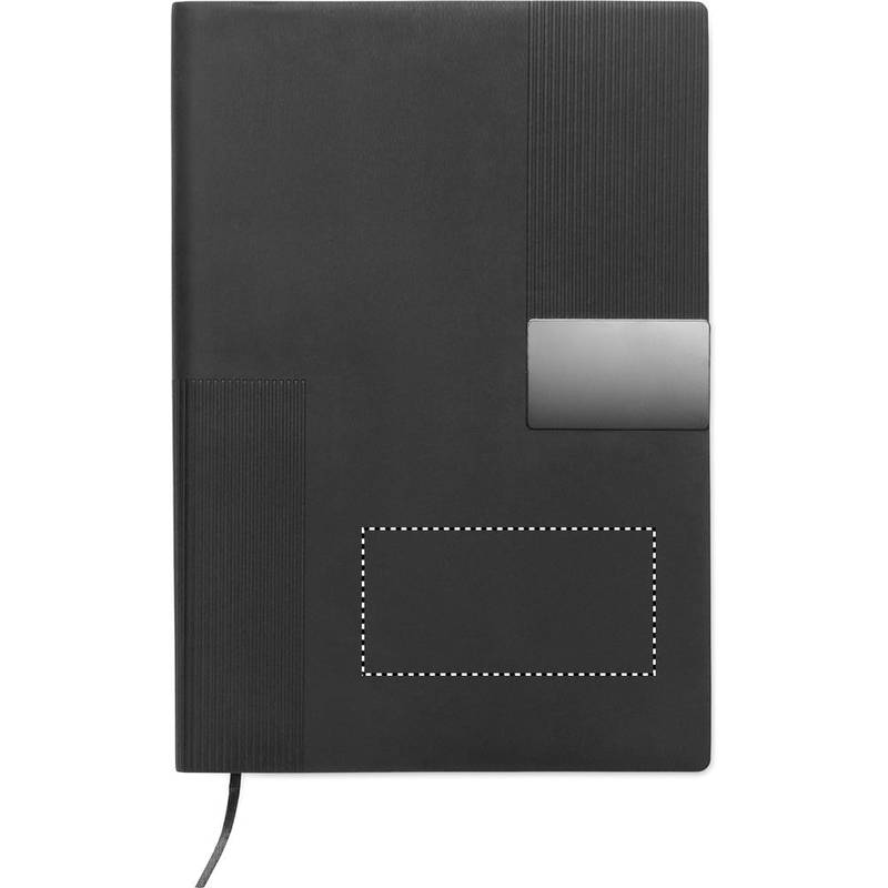 Zápisník A5 z měkkého PU, černá Zápisník A5 z měkkého PU, černá
