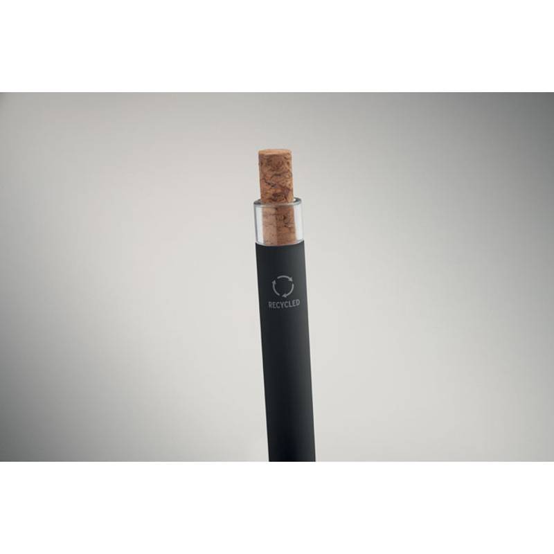 Guľôčkové pero z recyklovaného hliníka, čierna Guľôčkové pero z recyklovaného hliníka, čierna