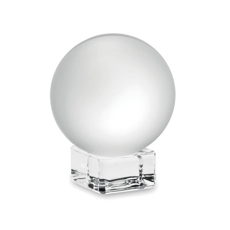 Sklenená cena v tvare gule, transparentná Sklenená cena v tvare gule, transparentná