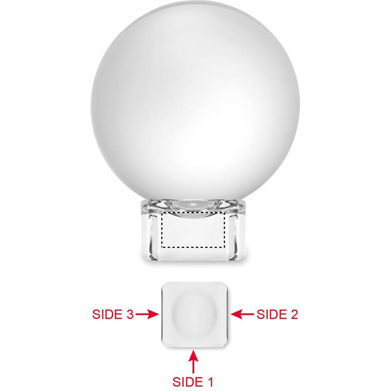 Sklenená cena v tvare gule, transparentná Sklenená cena v tvare gule, transparentná