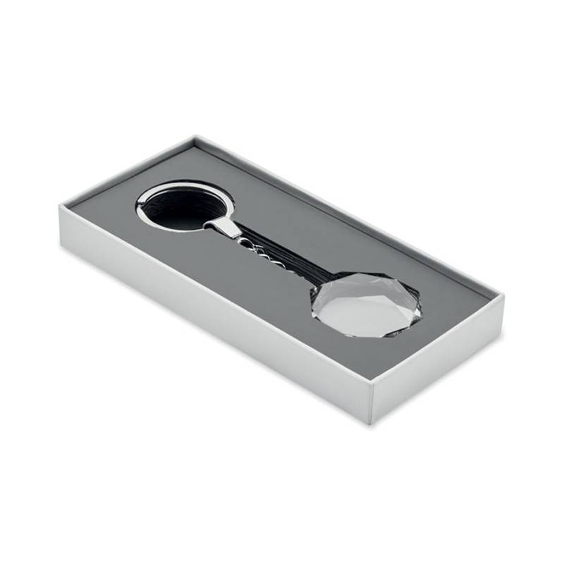 Sklenený okrúhly prívesok, transparentná Sklenený okrúhly prívesok, transparentná