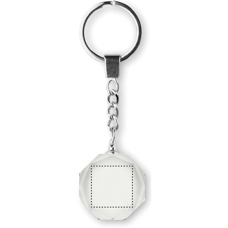 Sklenený okrúhly prívesok, transparentná Sklenený okrúhly prívesok, transparentná