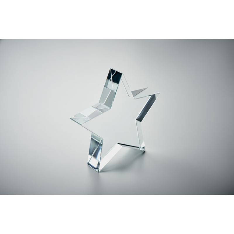 Sklenená cena v tvare hviezdy, transparentná Sklenená cena v tvare hviezdy, transparentná