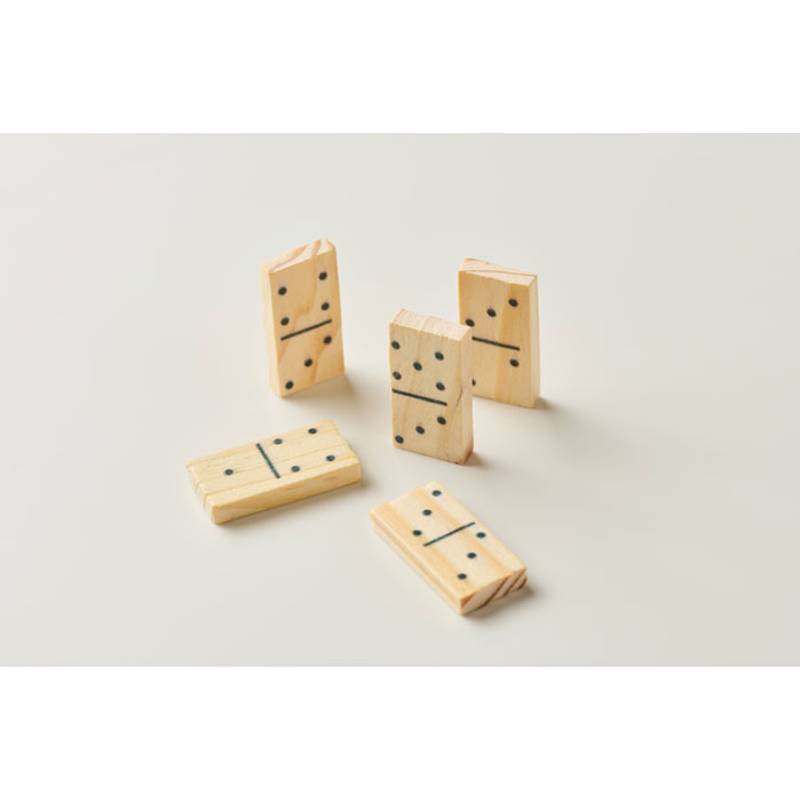 Sada domina a kariet, hnedá Wood Sada domina a kariet, hnedá Wood