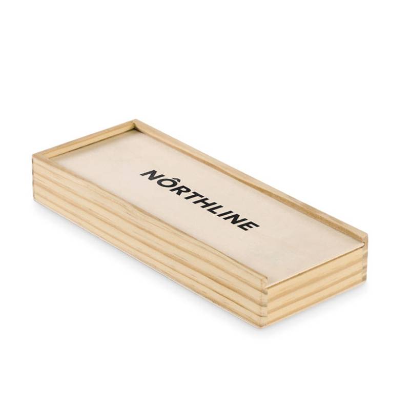 Sada domina a kariet, hnedá Wood Sada domina a kariet, hnedá Wood