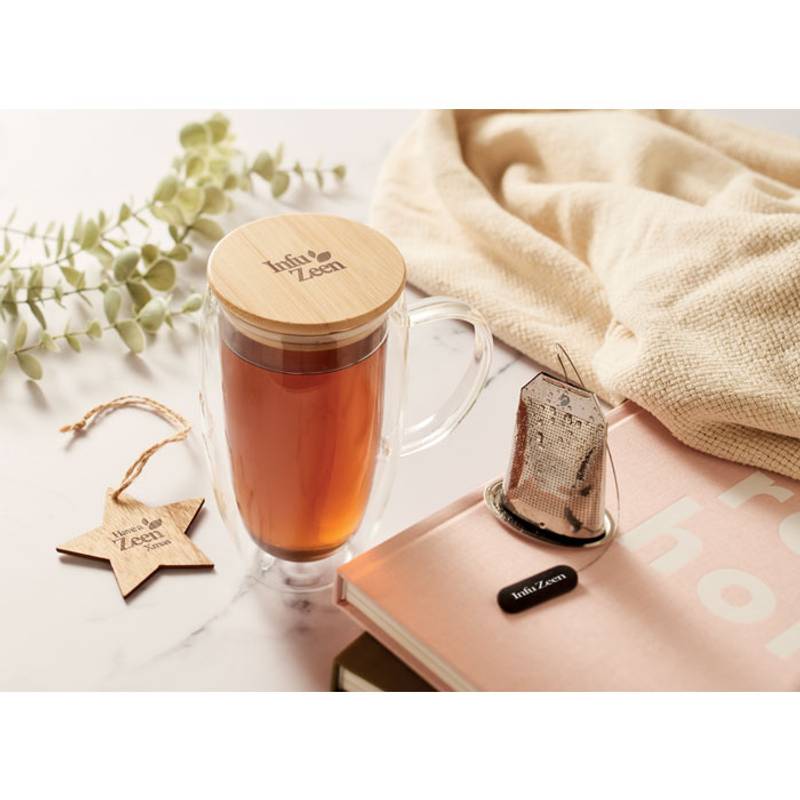 Skleněný hrnek s dvojitou 450ml, transparentní Skleněný hrnek s dvojitou 450ml, transparentní