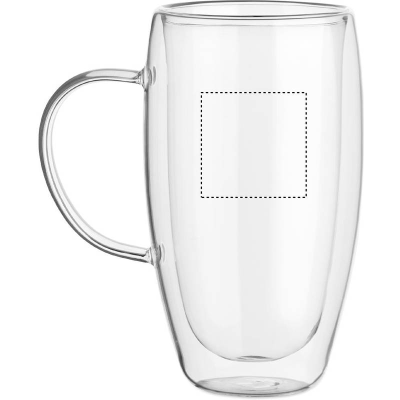 Skleněný hrnek s dvojitou 450ml, transparentní Skleněný hrnek s dvojitou 450ml, transparentní