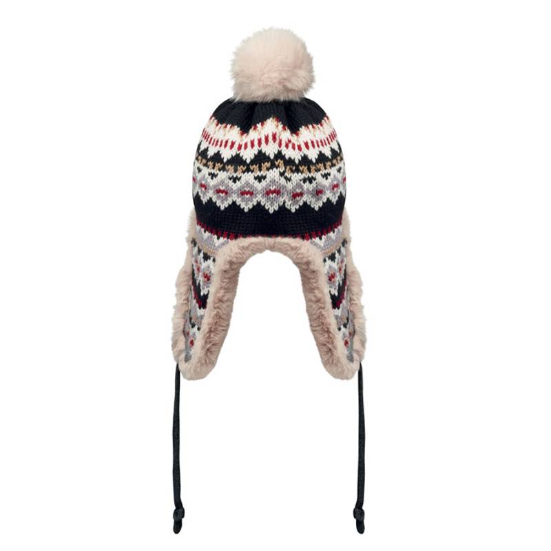 Pletená čiapka s klapkami, čierna Pletená čiapka s klapkami, čierna