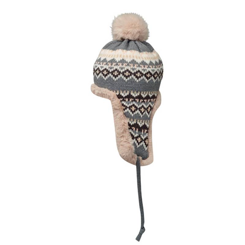 Pletená čiapka s klapkami, čierna Pletená čiapka s klapkami, čierna