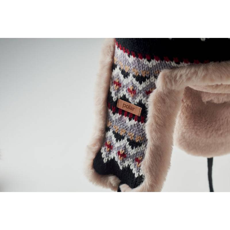 Pletená čiapka s klapkami, čierna Pletená čiapka s klapkami, čierna