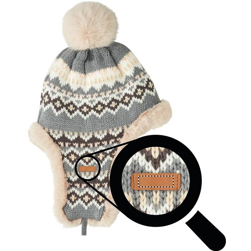 Pletená čiapka s klapkami, čierna Pletená čiapka s klapkami, čierna