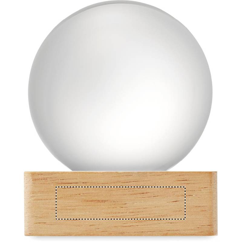 Sklenená guľa s LED, hnedá Wood Sklenená guľa s LED, hnedá Wood