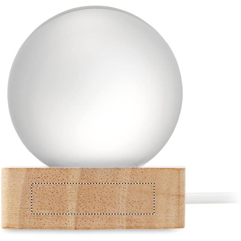 Sklenená guľa s LED, hnedá Wood Sklenená guľa s LED, hnedá Wood