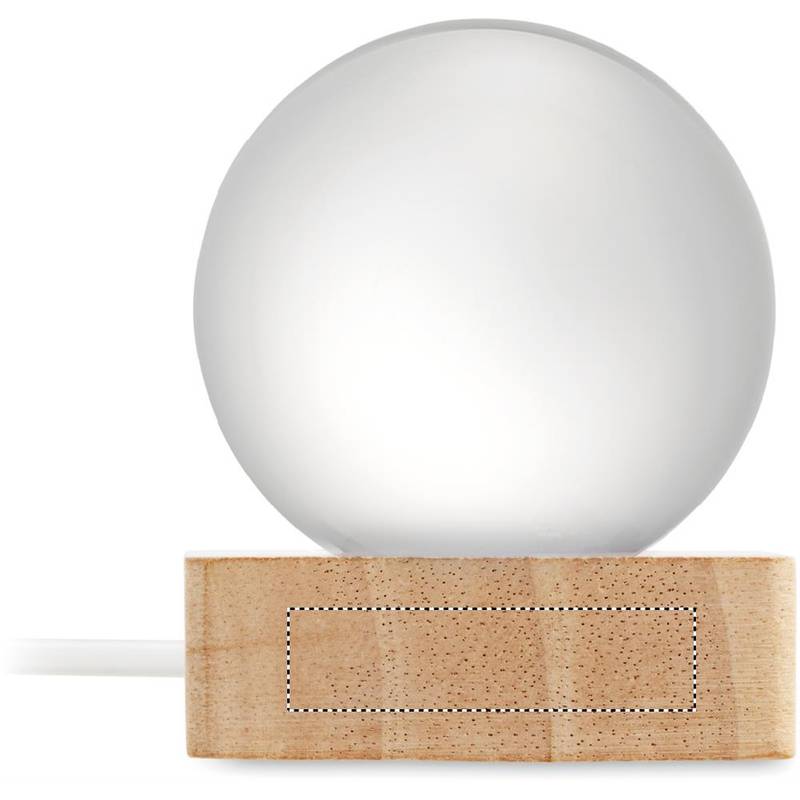 Sklenená guľa s LED, hnedá Wood Sklenená guľa s LED, hnedá Wood