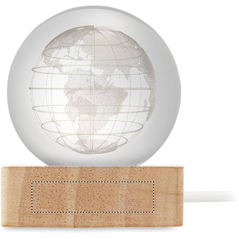 Sklenený glóbus s LED, hnedá Wood Sklenený glóbus s LED, hnedá Wood