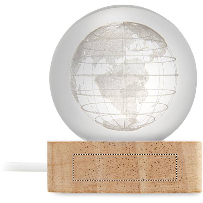 Sklenený glóbus s LED, hnedá Wood Sklenený glóbus s LED, hnedá Wood