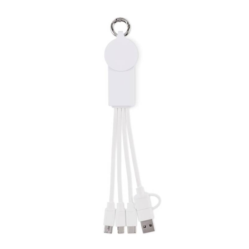 Nabíjecí type-C kabel 2v1, bílá Nabíjecí type-C kabel 2v1, bílá