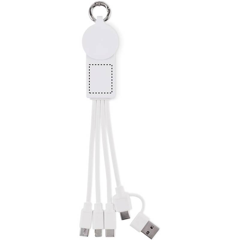 Nabíjecí type-C kabel 2v1, bílá Nabíjecí type-C kabel 2v1, bílá