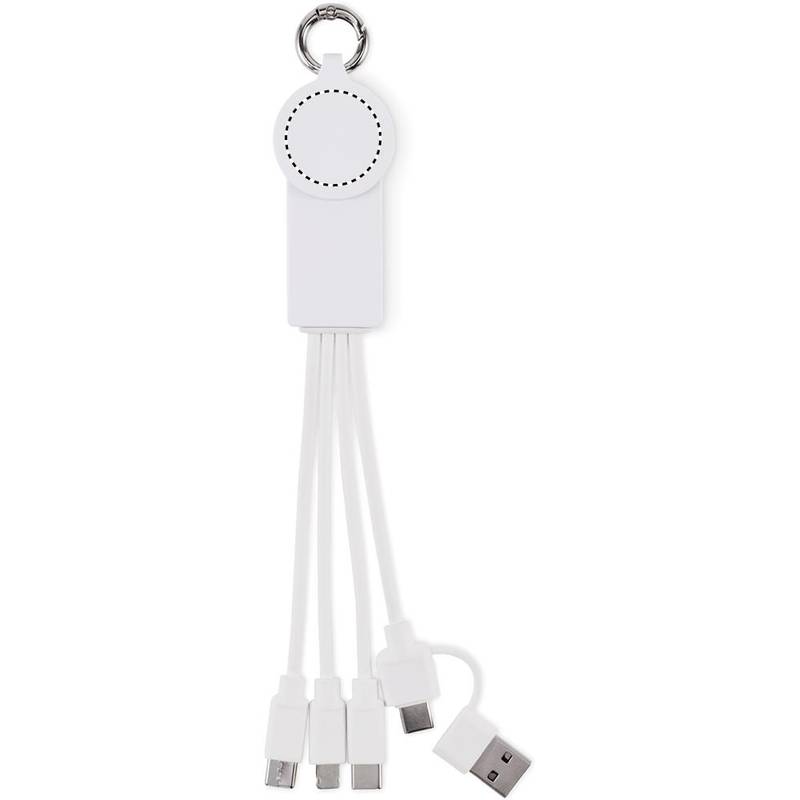 Nabíjecí type-C kabel 2v1, bílá Nabíjecí type-C kabel 2v1, bílá