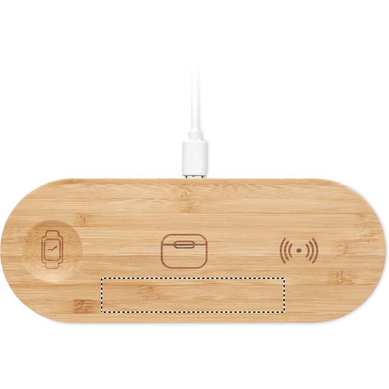 Bezdrátová 15W nabíječka 3v1, hnědá Wood Bezdrátová 15W nabíječka 3v1, hnědá Wood