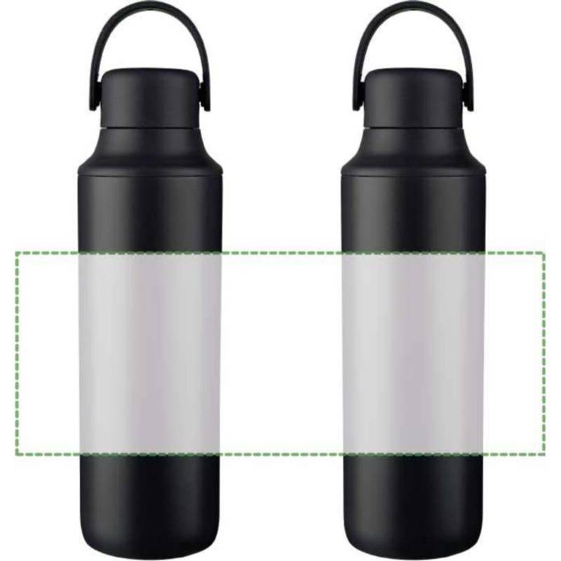 Dvojstenná fľaša na pitie z nehrdzavejúcej ocele (500 ml) Omari, čierna Dvojstenná fľaša na pitie z nehrdzavejúcej ocele (500 ml) Omari, čierna