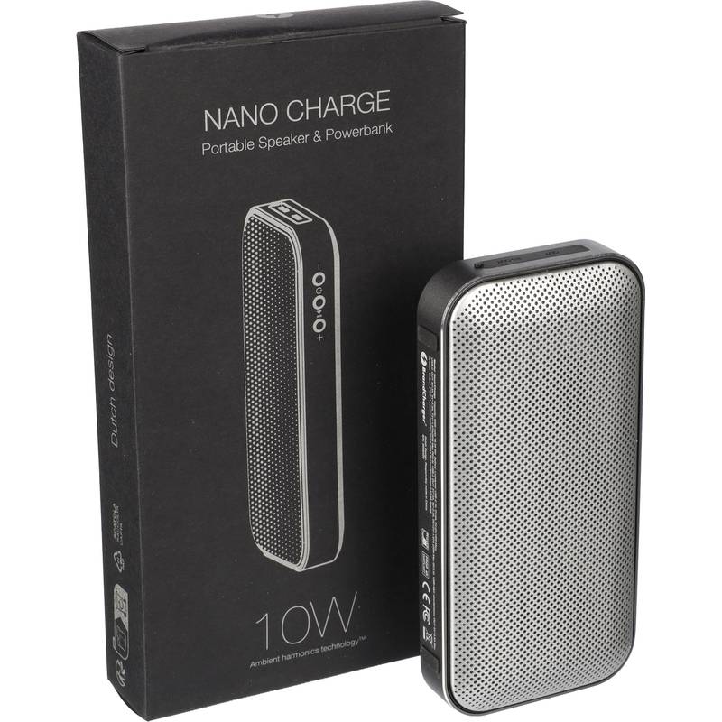 Bezdrôtový reproduktor BrandCharger Nano Charge, čierna - sivá Silver Bezdrôtový reproduktor BrandCharger Nano Charge, čierna - sivá Silver